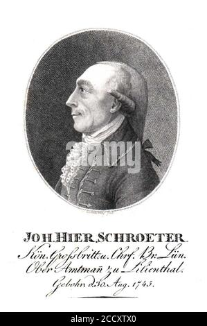 Johann Hieronymus Schröter. Stock Photo