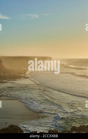 Cliffs on the beach of Playa del Castillo, Playa del Aljibe de la Cueva, Fuerteventura, Canary Islands, Spain Stock Photo