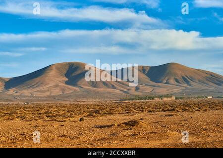 Barren landscape near Tindaya, Fuerteventura, Canary Islands, Spain Stock Photo
