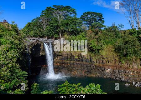 Rainbow Falls, Hilo, Big Island, Hawaii Stock Photo