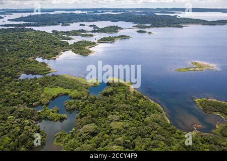 Gatun lake aerial view, Panama Canal, Panama Stock Photo