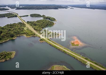 The Panama Canal Railway Company built the railway in 1850 to connect the Pacific to the Atlantic sea, Panama Stock Photo