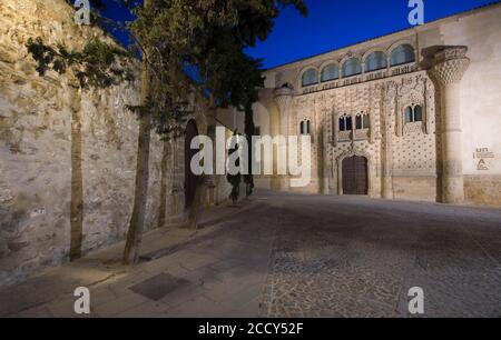 Jabalquinto Palace of the Blue Hour, UNESCO World Heritage Site, Baeza, Province of Jaen, Spain Stock Photo