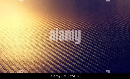 Carbon gold abstract texture pattern background. 3D rendering Stock Photo