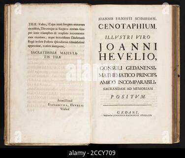 Johannes Hevelius - Prodromus Astronomia - Volume III ‘Firmamentum Sobiescianum sive uranographia‘ - Introduzione. Stock Photo