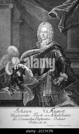 John Augustus, Prince of Anhalt-Zerbst (1677-1742). Stock Photo