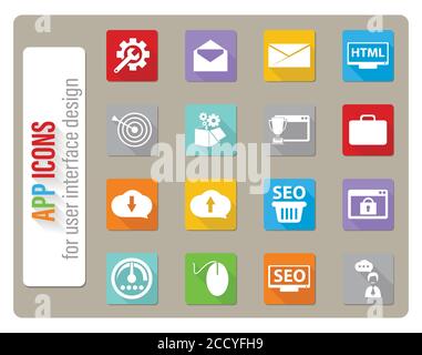 seo icon set Stock Vector