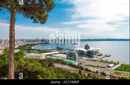 Baku, Azerbaijan  August 19, 2020 View of the shopping and entertainment center Deniz Mall Stock Photo