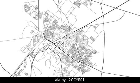 Urban vector city map of Sargodha, Pakistan, Asia Stock Vector