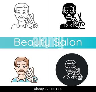 Mens hair cut icon Stock Vector