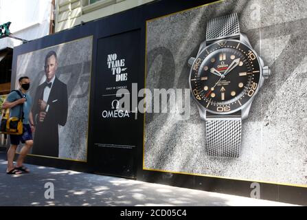 poster advertising OMEGA watch with 
