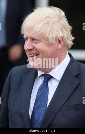 Prime Minister Boris Johnson visits the Hillsborough Castle, in Belfast, Northern Ireland August 13, 2020. Brian Lawless/Pool via Reuters
