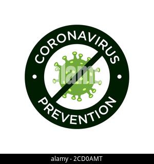 Coronavirus prevention icon illustration. MERS-Cov (Middle East Respiratory Coronavirus Syndrome), (2019-nCoV). Design concept for protection against Stock Vector