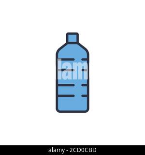 Bottle of water vector icon symbol isolated on white background Stock Vector