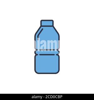 Bottle of water vector icon symbol isolated on white background Stock Vector