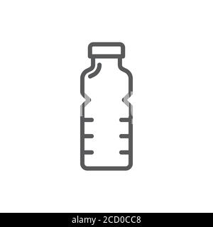 Bottle of water vector icon symbol isolated on white background Stock Vector