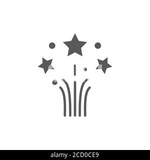 Celebration fireworks vector icon symbol isolated on white background Stock Vector