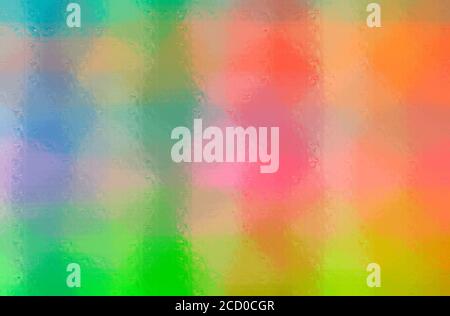 Abstract illustration of green, orange, red, yellow Glass Blocks background. Stock Photo