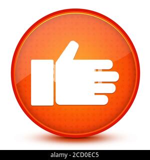 Like icon isolated on glossy star orange round button abstract illustration Stock Photo