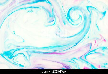 Blue and violet abstract background of watercolor paintings Stock Photo
