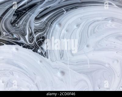 Black and white abstract marble background Stock Photo