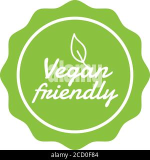 Vegan Button Vegan Friendly Badge. Eps10 Vector Banner. Stock Vector