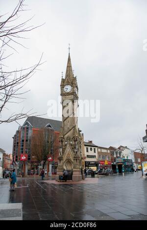 Leicester clock tower in the town centre Stock Photo