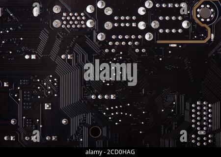 Back side of curcuit board, texture and background Stock Photo