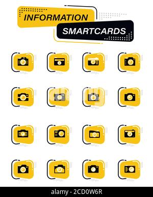 photo camera icon set Stock Vector
