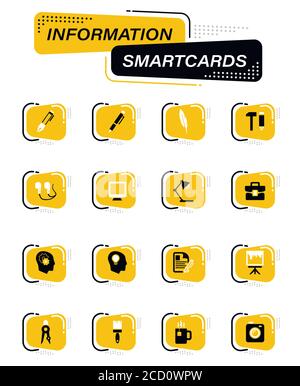 Creative process icons set Stock Vector