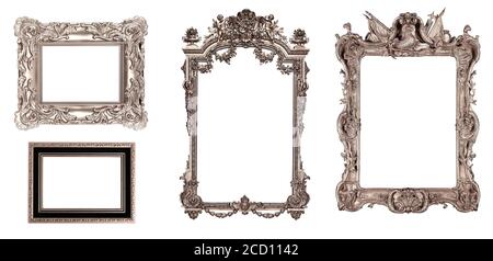 White Antique Picture Frame Isolated Stock Photo, Picture and Royalty Free  Image. Image 23247676.