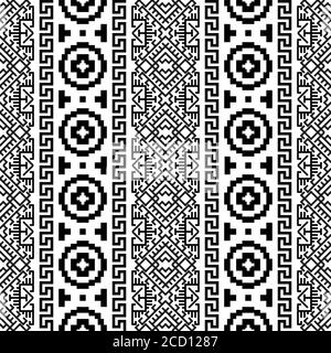 Monochrome ethnic pattern vertical texture design vector Stock Photo ...