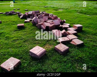 A picture of tiles in garden Stock Photo