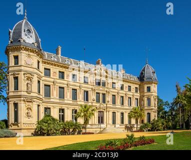 Classical architecture of the headquarters of Royal Andalusian School of Equestrian Art - Jerez, Spain Stock Photo