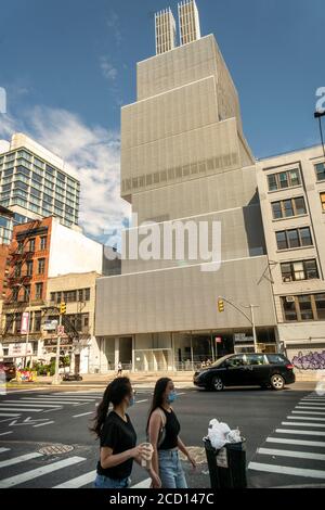 In advance of the reopening of the New Museum n New York on Sunday, August 23, 2020. Museums are allowed to reopen on Monday, August 24 with restrictions with the New Museum opening September 15. (© Richard B. Levine) Stock Photo