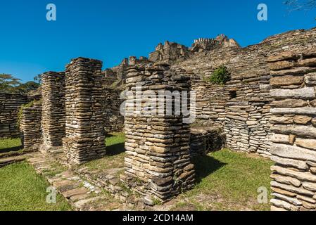 Tonina, pre-Columbian archaeological site and ruined city of the Maya civilization; Chiapas, Mexico Stock Photo