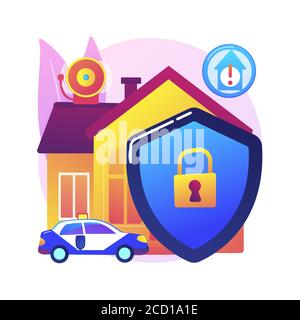 Security systems design abstract concept vector illustration. Stock Vector