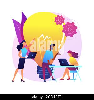 Startup hub abstract concept vector illustration. Stock Vector