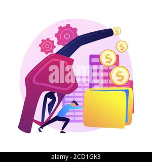 Oil refining industry, gasoline business vector concept metaphor. Stock Vector