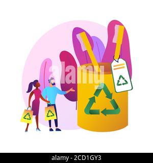 Waste-free wood products abstract concept vector illustration. Stock Vector
