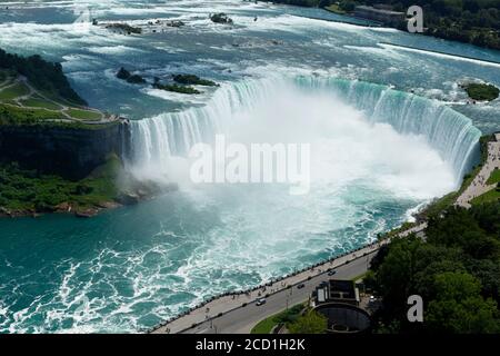 Aerial view of  Horseshoe Falls, Niagara Falls Ontario Canada. Stock Photo