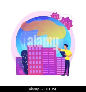 Greenhouse gas emissions abstract concept vector illustration. Stock Vector