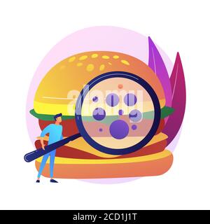 Food contamination abstract concept vector illustration. Stock Vector