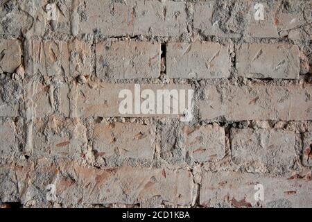 The background is made of brick walls. Brickwork on the wall of the building. Stock Photo
