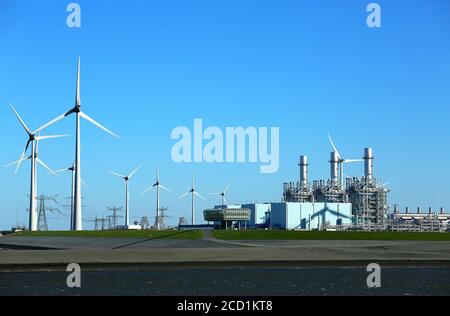 power plants in Eemshaven Stock Photo