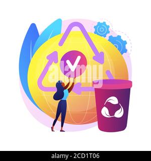 Upcycling abstract concept vector illustration. Stock Vector