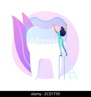 Teeth wear silicone trainer abstract concept vector illustration. Stock Vector