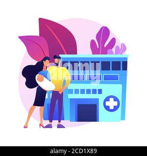 Maternity services abstract concept vector illustration. Stock Vector