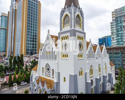 A Cathedral church in the Center of of Dar es Salaam, Biggest City in Tanzania Stock Photo