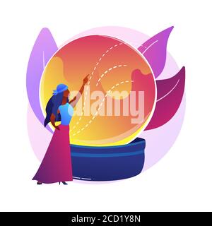 Fortune telling abstract concept vector illustration. Stock Vector